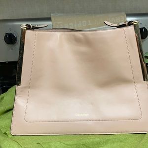 EUC CALVIN KLEIN leather blush pink purse